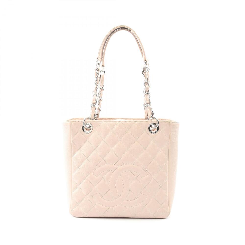 Chanel Matelasse PST Tote Bag Leather Grained Calfskin Pink